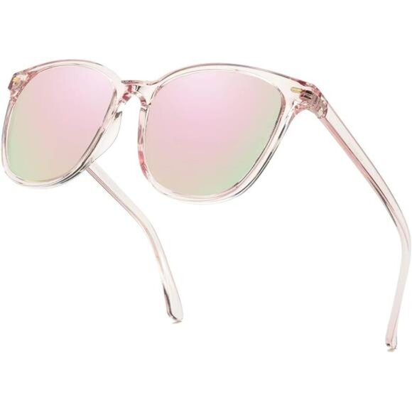 Polarized Sunglasses for Women, Square Mirrored Trendy Shades with UV Protection main image 4